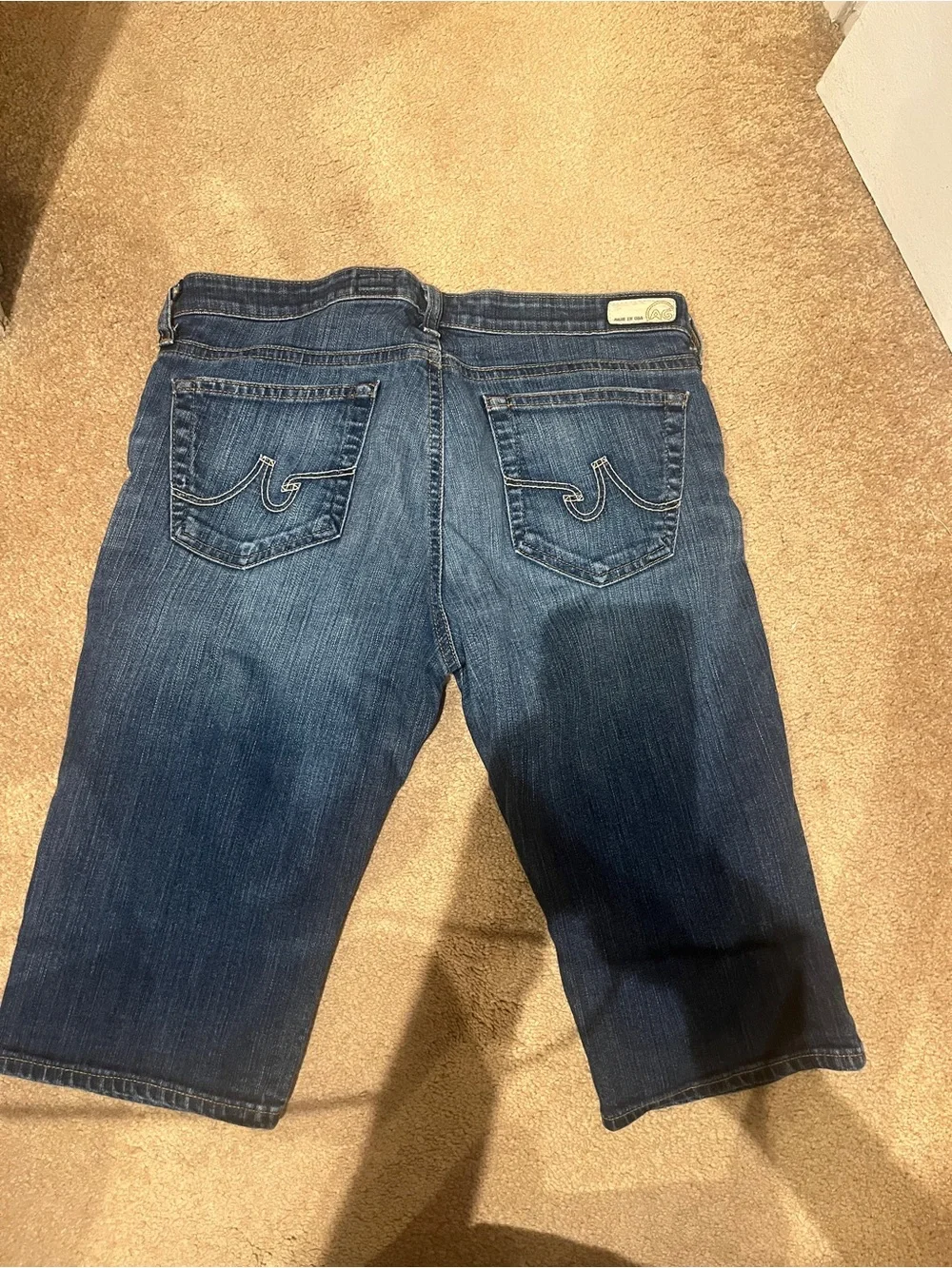 AG Blue Denim Bermuda Jeans Shorts size 30 - Picture 2 of 5